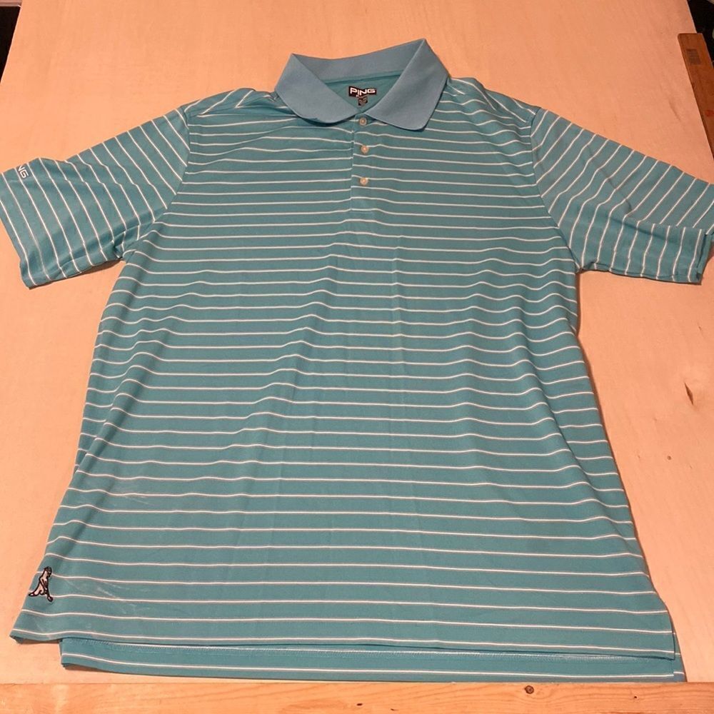 PING Performance Golf Polo‎ Shirt Mens XL Extra Large Striped